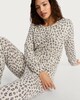 image 1 of F&F Textured Leopard Print Pyjama Set in Camel