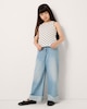 image 2 of F&F Girls Cotton Rich Polka Dot Vest in White