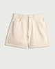 image 4 of F&F Pure Cotton Striped Denim Shorts in Tan