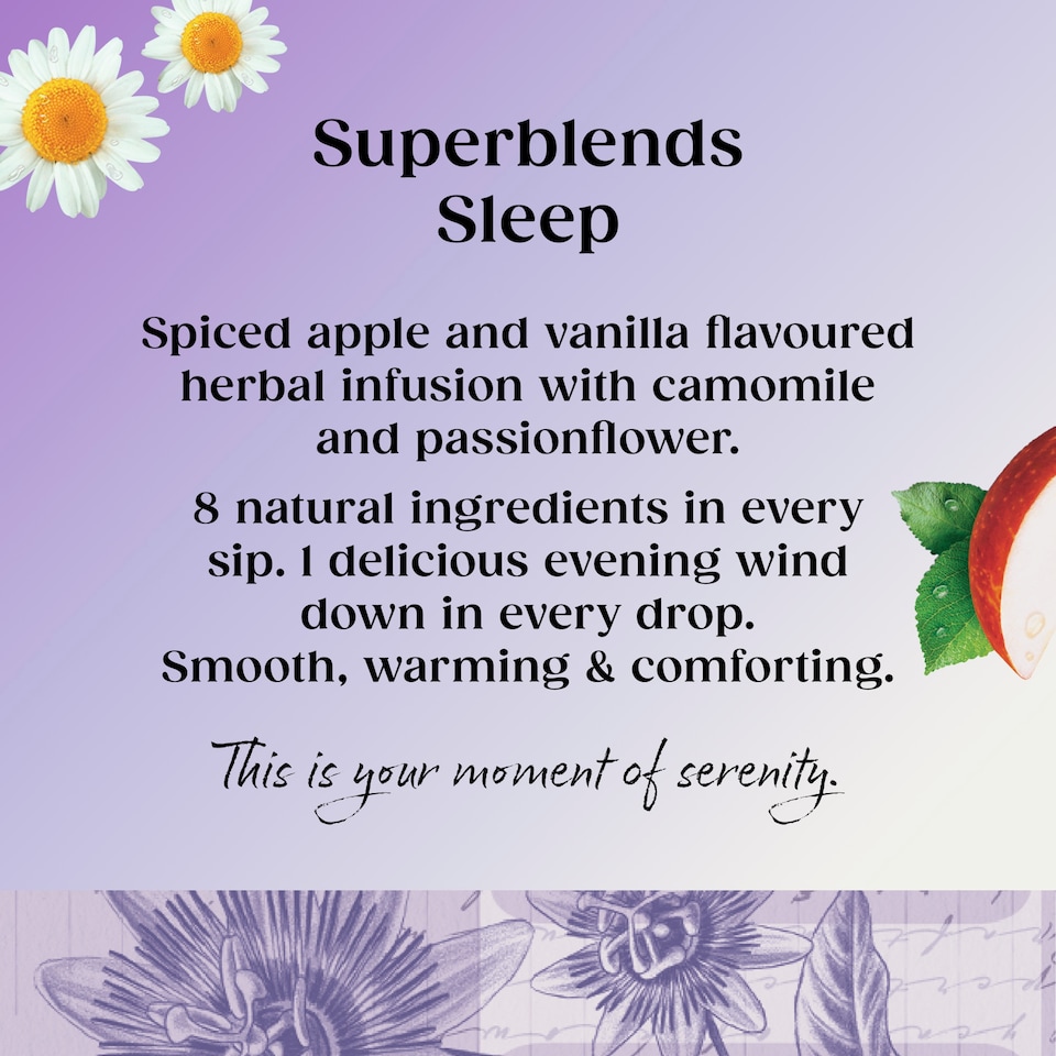image 1 of Twinings Superblends Sleep Spiced Apple & Vanilla 20 Tea Bags 30g