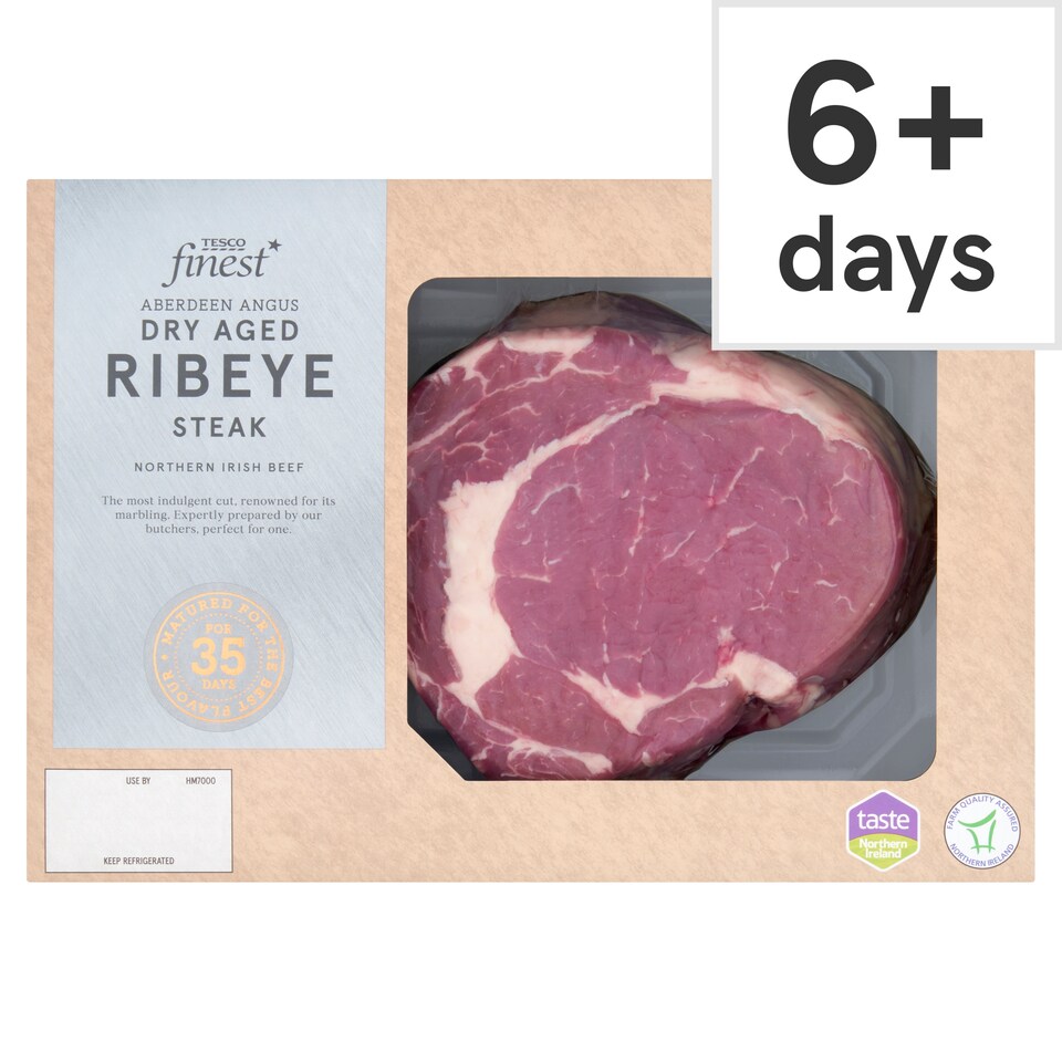Tesco Finest Aberdeen Angus Dry Aged Ribeye Steak 350g