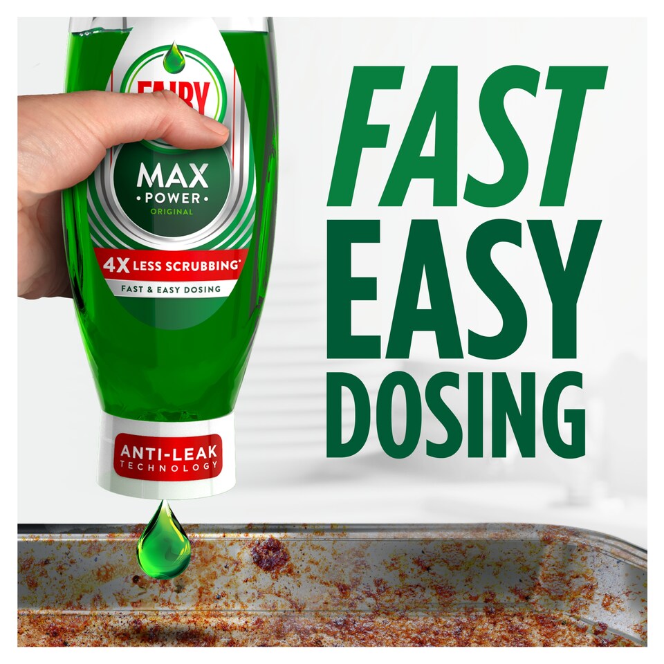 image 1 of Fairy Max Power Washing Up Liquid - Pomegranate 640ml