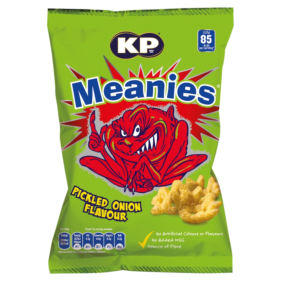 KP Meanies Pickled Onion Maize Snacks 100g