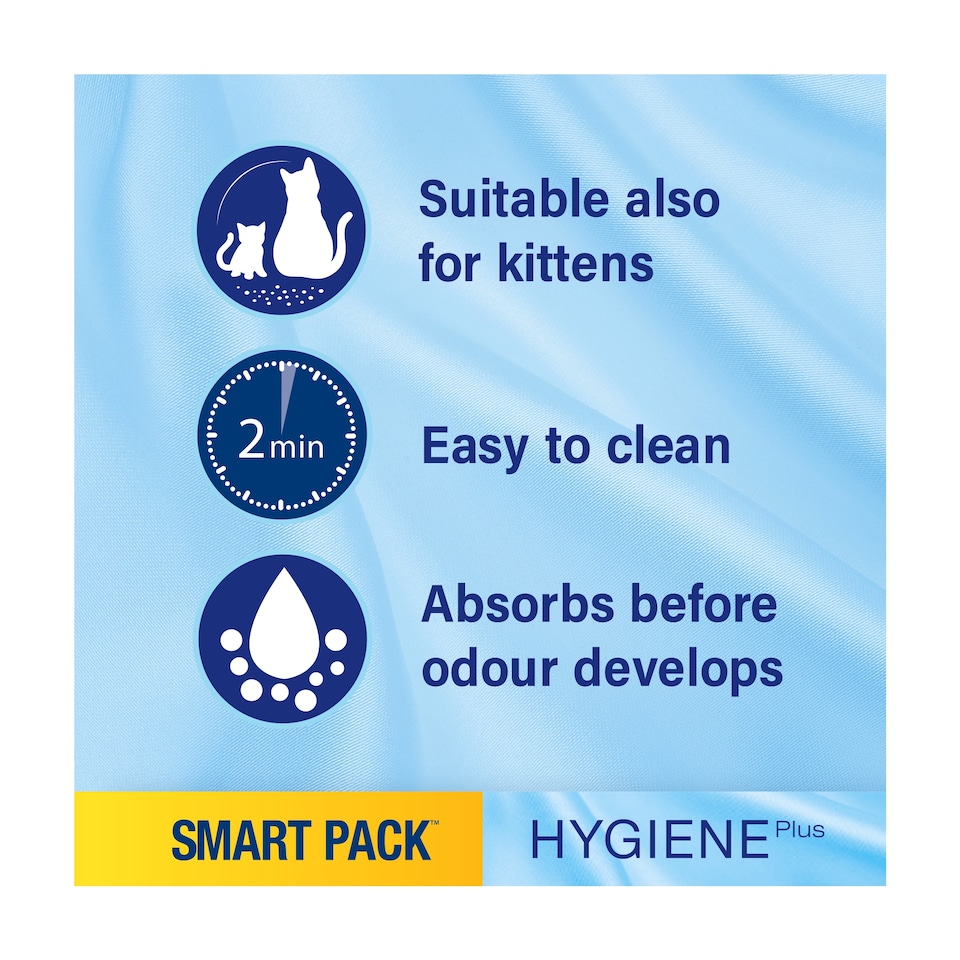 image 1 of Catsan Hygiene Smart Pack Inlays Cat Litter 2x Tray Liners