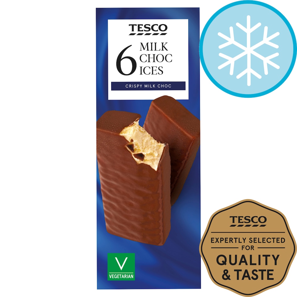 Tesco Milk Chocolate Ices 6 X 70Ml