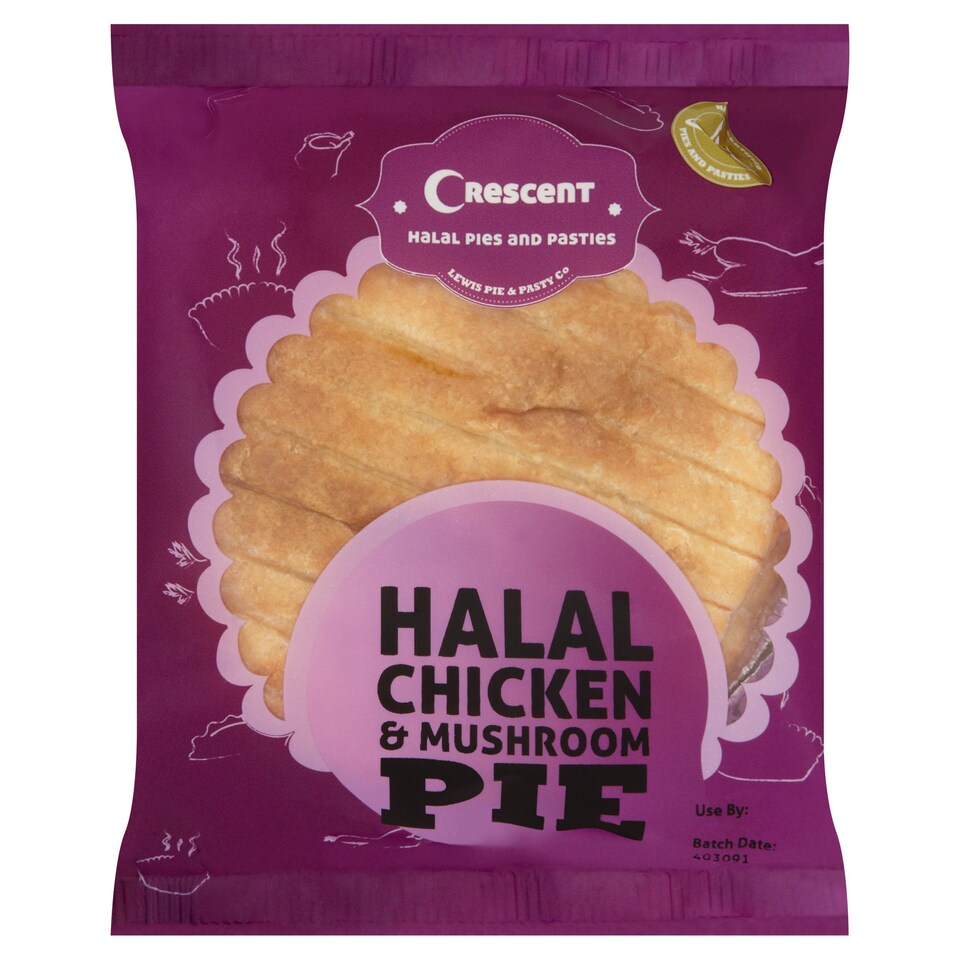 CRESCENT HALAL CHICKEN & M/ROOM PIE 225G