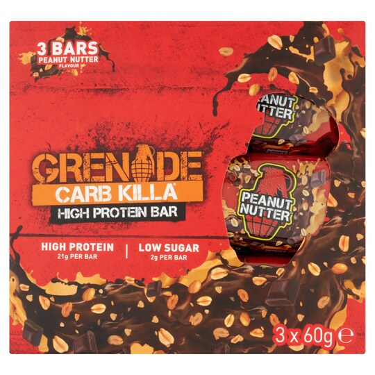 Grenade Carb Killa Peanut Nutter Bar 3 Pack Tesco Groceries