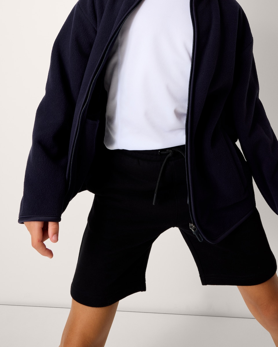 image 1 of F&F School Unisex PE Drawstring Shorts in Black