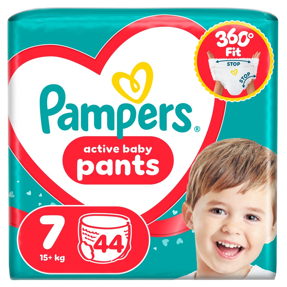 image 1 of Pampers Active Baby Pants Size 7, 44 Nappies, 15kg+