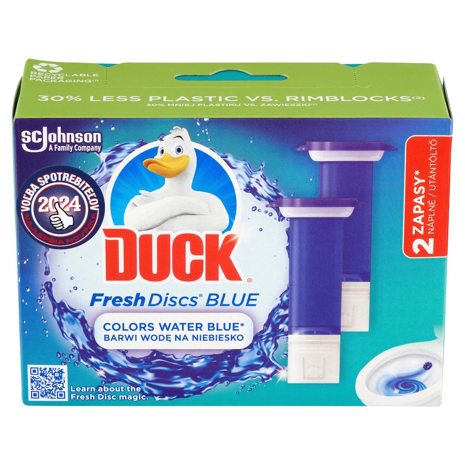 image 1 of Duck Fresh Discs Toilet Cleaner Blue Refill 2 x 36 ml (72 ml)