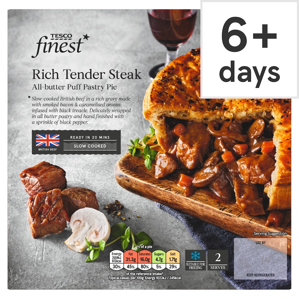 Tesco Finest Steak Pie 500g