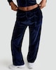 image 1 of OH ME OH MY Velvet Wide Leg Joggers in Navy