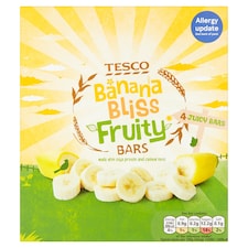 Tesco Banana Bliss Fruit Bars 4 Pack 104G