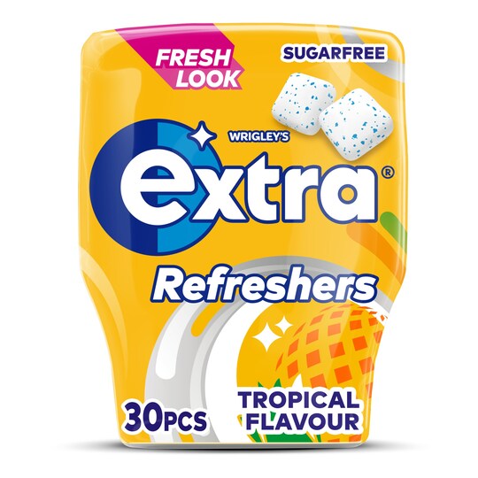 Wrigleys Extra Refreshers Tropical Chewing Gum 67G Tesco Groceries