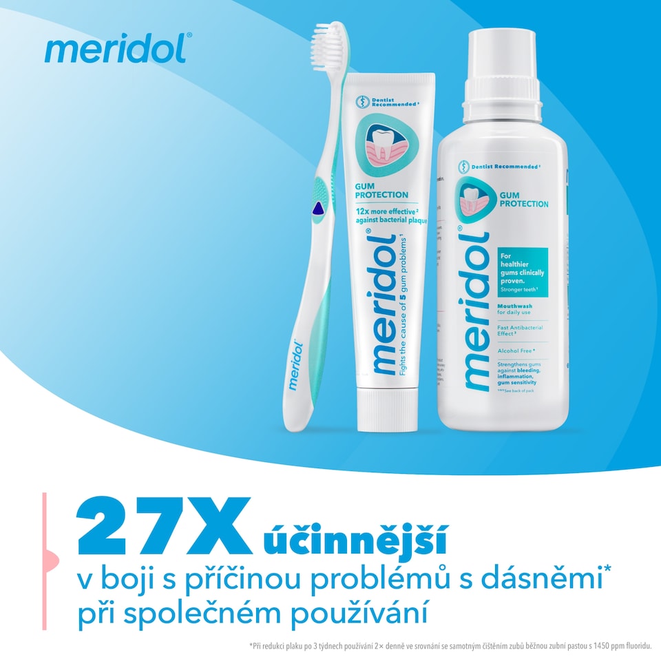 Obrázek 1 pro produkt meridol®Gum Protection zubní pasta pro ochranu dásní 2x 75 ml