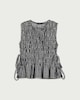 image 4 of F&F Gingham Tie Side Shirred Sleeveless Top in Multi Black White