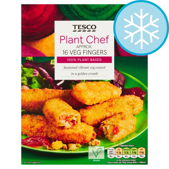 Tesco Plant Chef 16 Vegetable Fingers 448G Tesco Groceries