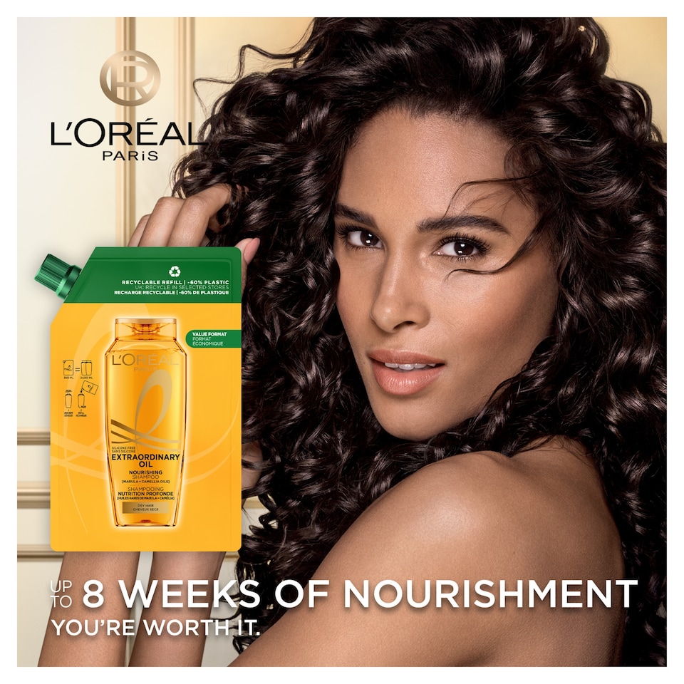 image 1 of L'Oreal Extraordinary Oil Shampoo Refill 500Ml