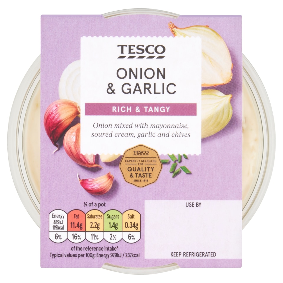 Tesco Onion & Garlic Dip 200G