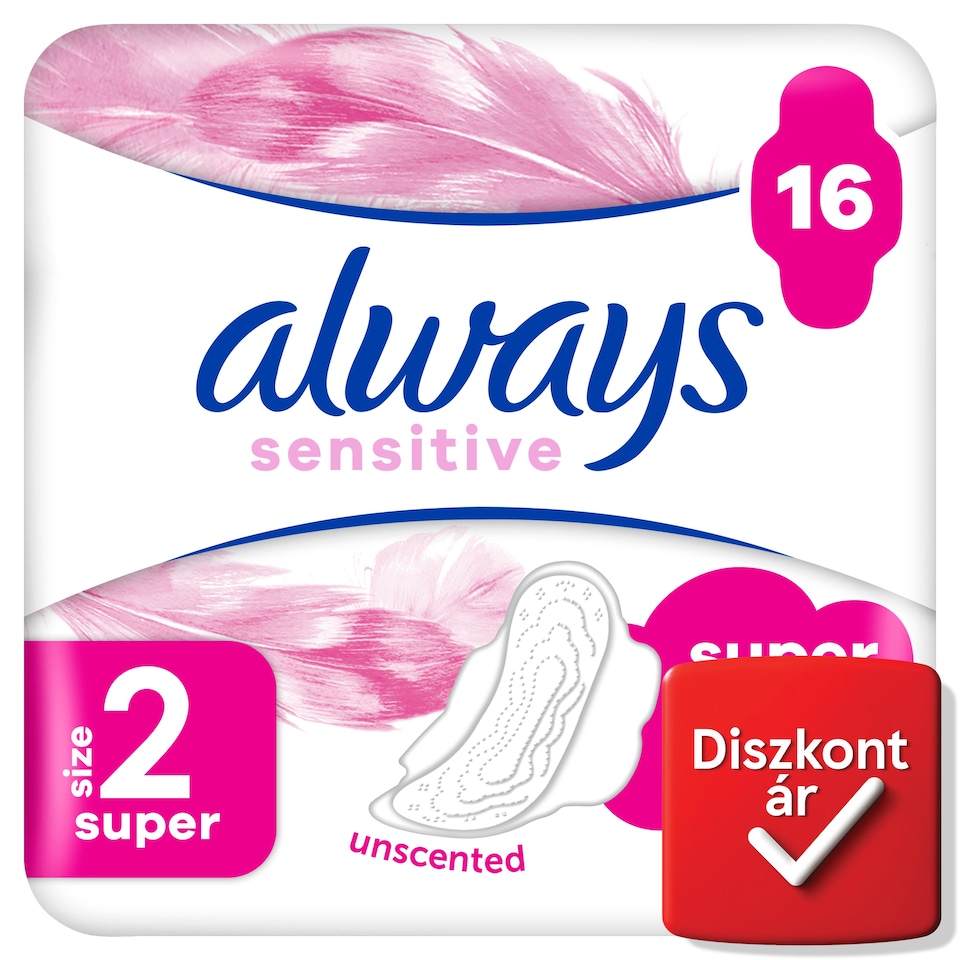 Always Ultra Sensitive Super Egészségügyi Betét (2-es Méret), 16 db  1. kép