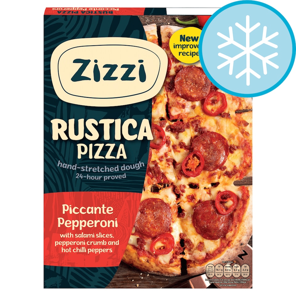 image 1 of Zizzi Rustica Pizza - Piccante Pepperoni 410g