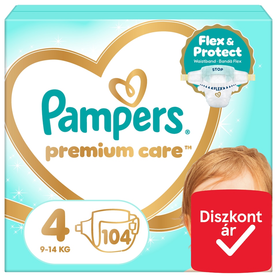 image 1 of Pampers Premium Care Size 4, 104 Nappies, 9kg-14kg