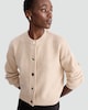 image 1 of F&F Knitted Button Up Cardigan with Wool in Neutral