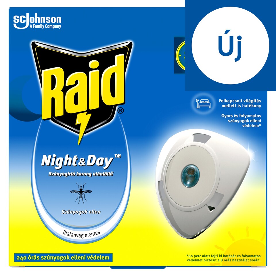 Raid Night & Day Fragrance-Free Mosquito Repellent Disc Refill 1 pcs