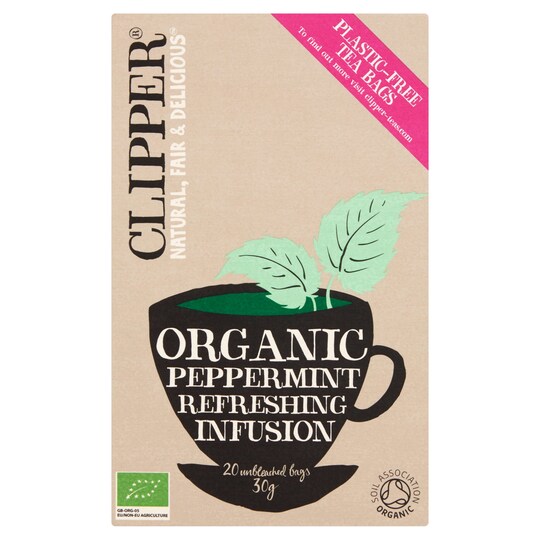 Clipper Organic Peppermint Tea Bags 20S 30G Tesco Groceries