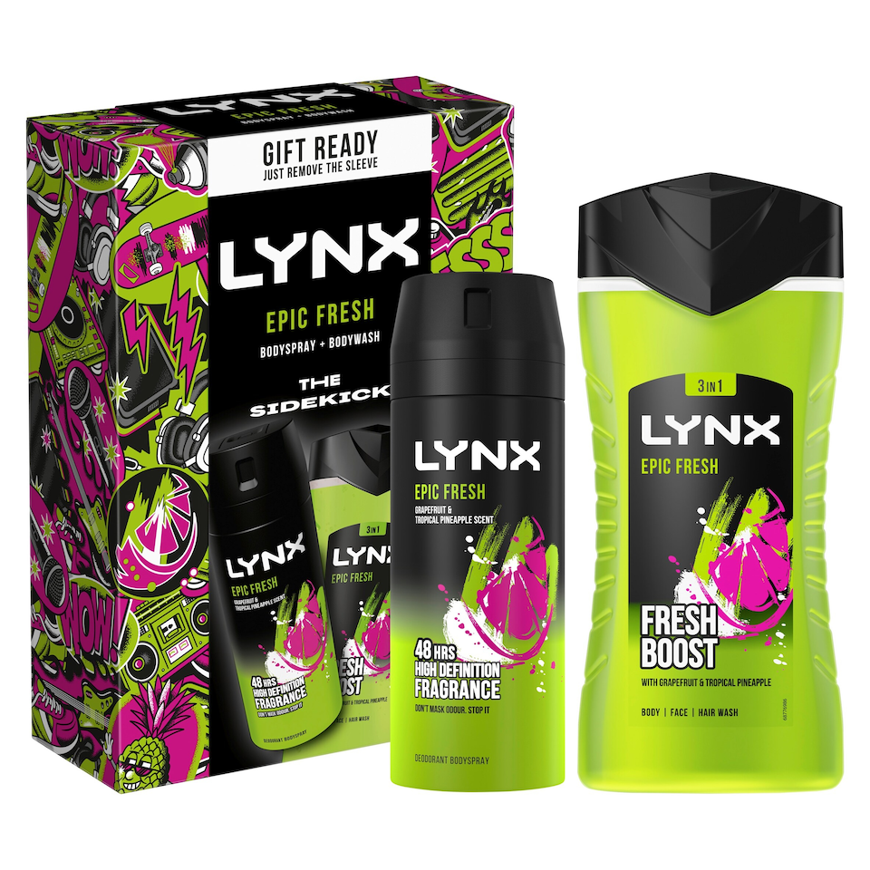 image 1 of Lynx Epic Fresh Bodyspray & Bodywash Gift Set