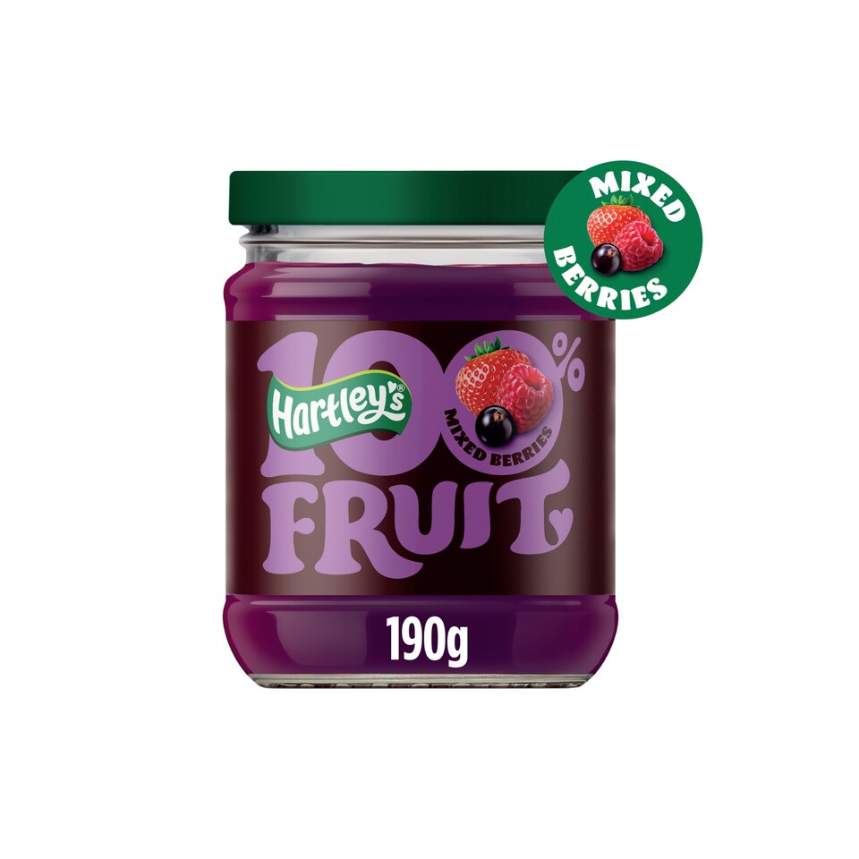 Hartley's 100% Fruit Mixed Berry Fruit Spread 190g
