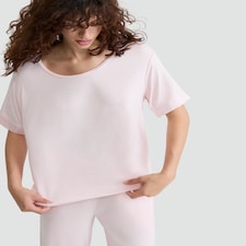 F&F Scoop Neck Short Sleeved Pyjama Top in Pink