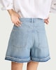 image 3 of F&F Pure Cotton Embroidered Denim Shorts in Blue