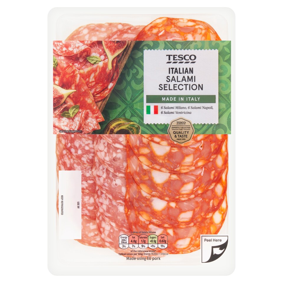 image 1 of Tesco Italian Salami Selection Platter 120G