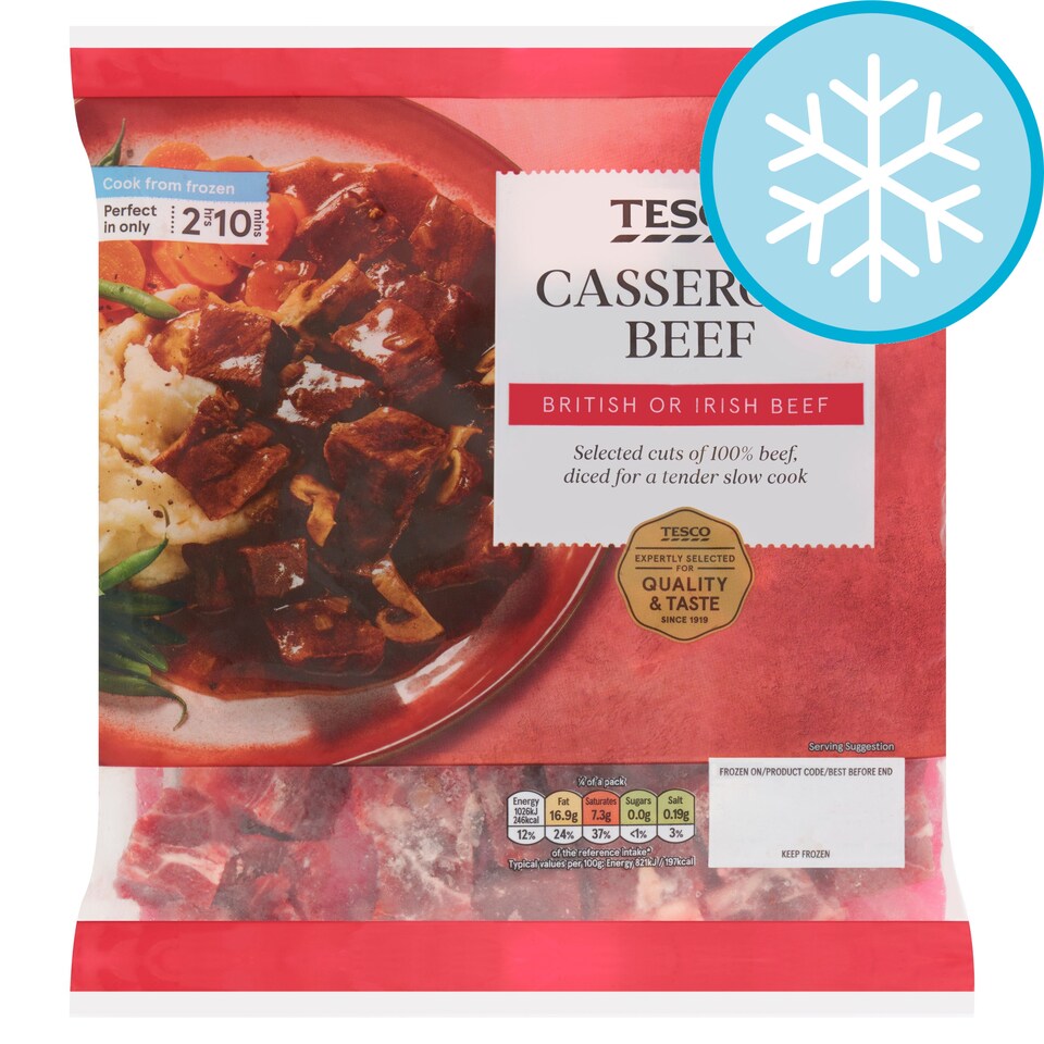 Tesco Casserole Beef 500G Tesco Groceries