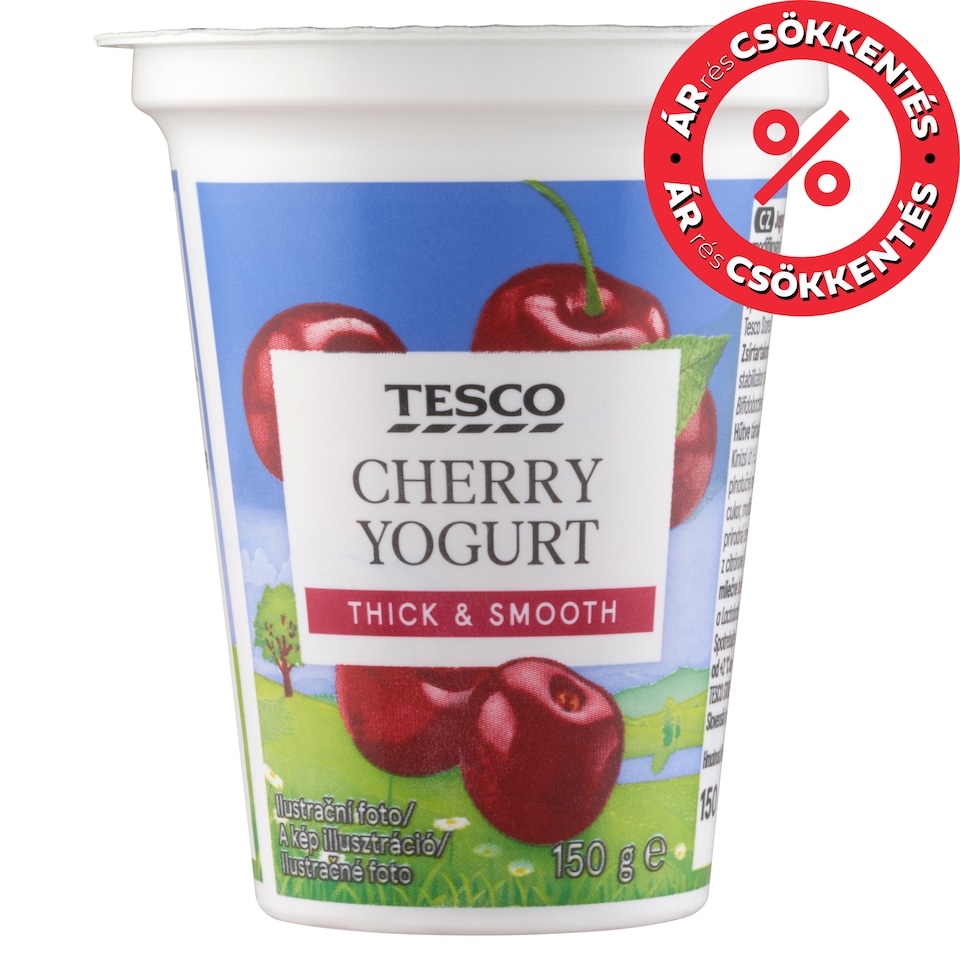 Tesco cseresznyés joghurt 150 g