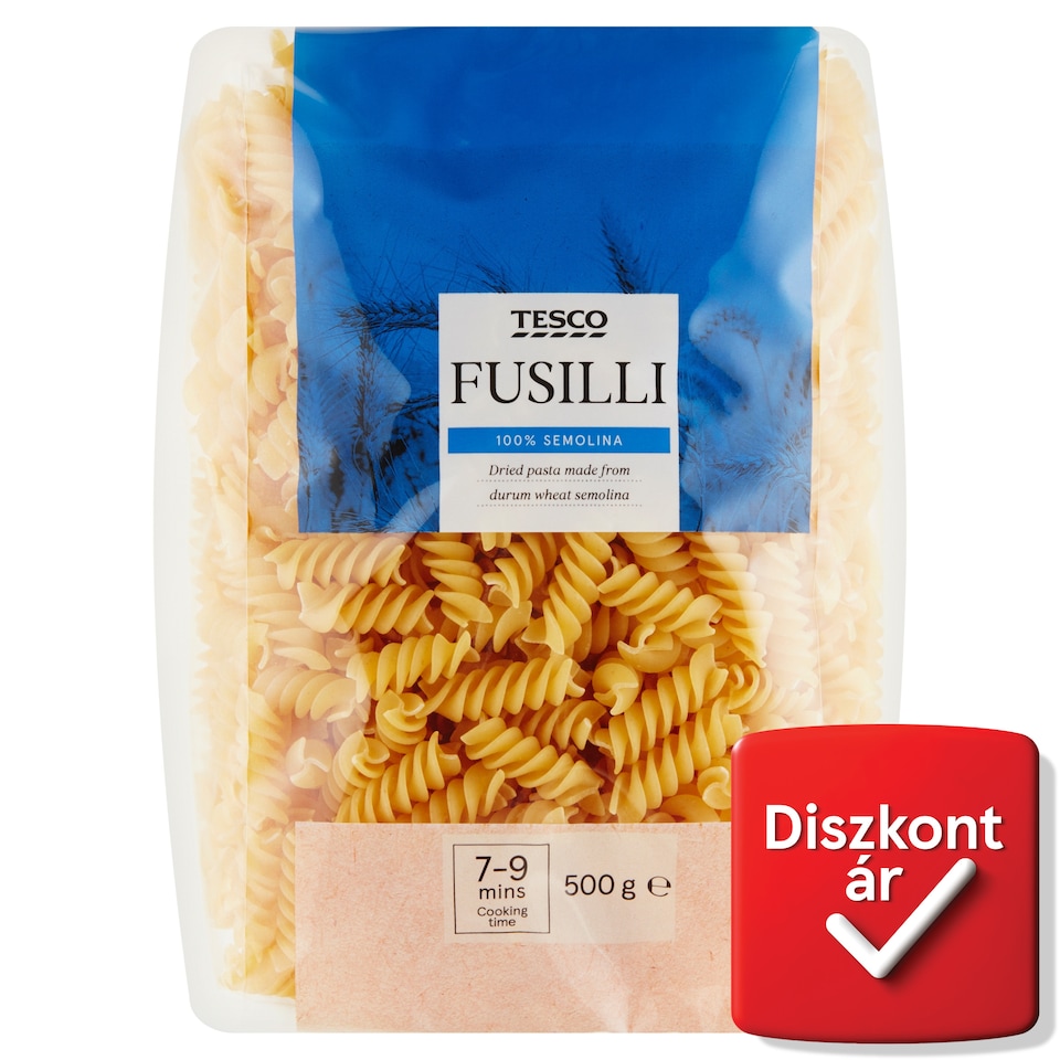 Tesco Fusilli durum száraztészta 500 g