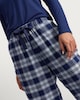 image 2 of F&F Henley Top and Check Print Bottoms Pyjama Set in Blue