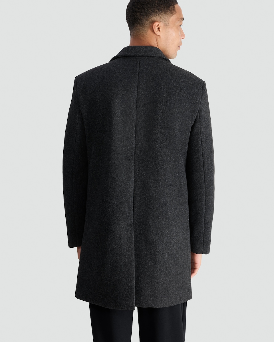 image 1 of F&F Single Breasted Side Pocket Coat in Grey