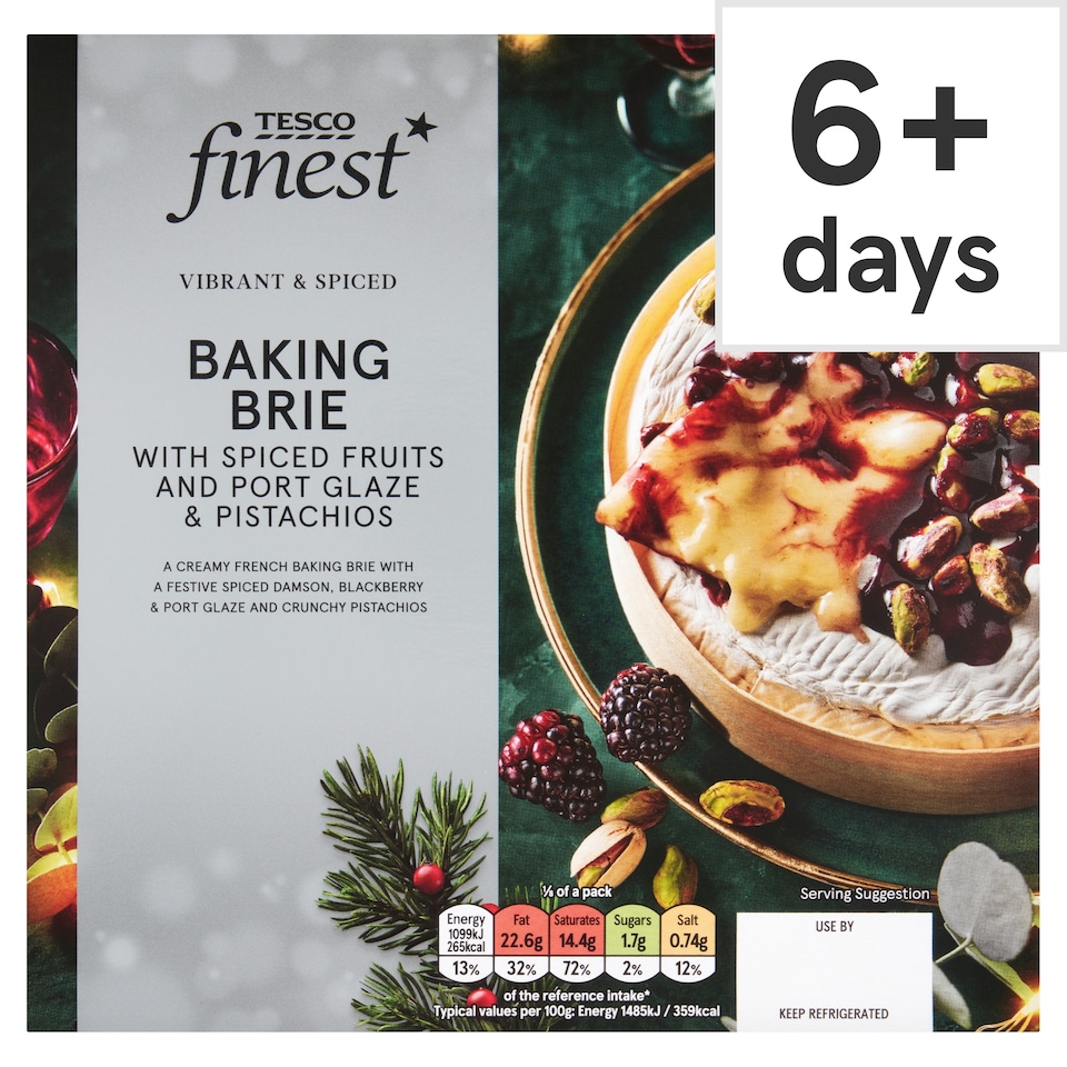 Finest Baking Brie with Winter Fruits & Port Glaze and Pistachios 590g