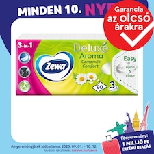 Zewa Deluxe Camomile Comfort illatosított papír zsebkendő 3 rétegű 90 db