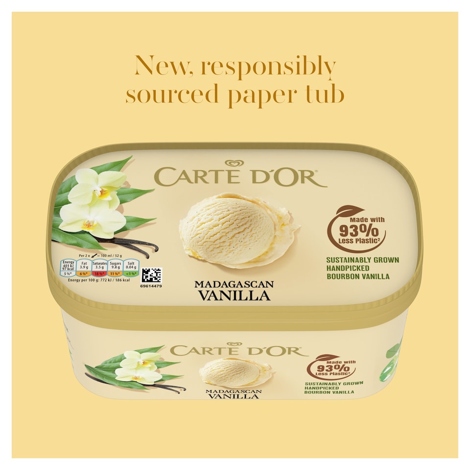 image 1 of Carte D'or Madagascan Vanilla Ice Cream Tub 900ml