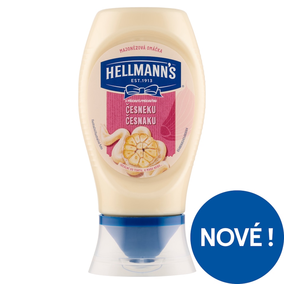 Obrázek 1 pro produkt Hellmann's Majonézová omáčka s příchutí česneku 250ml