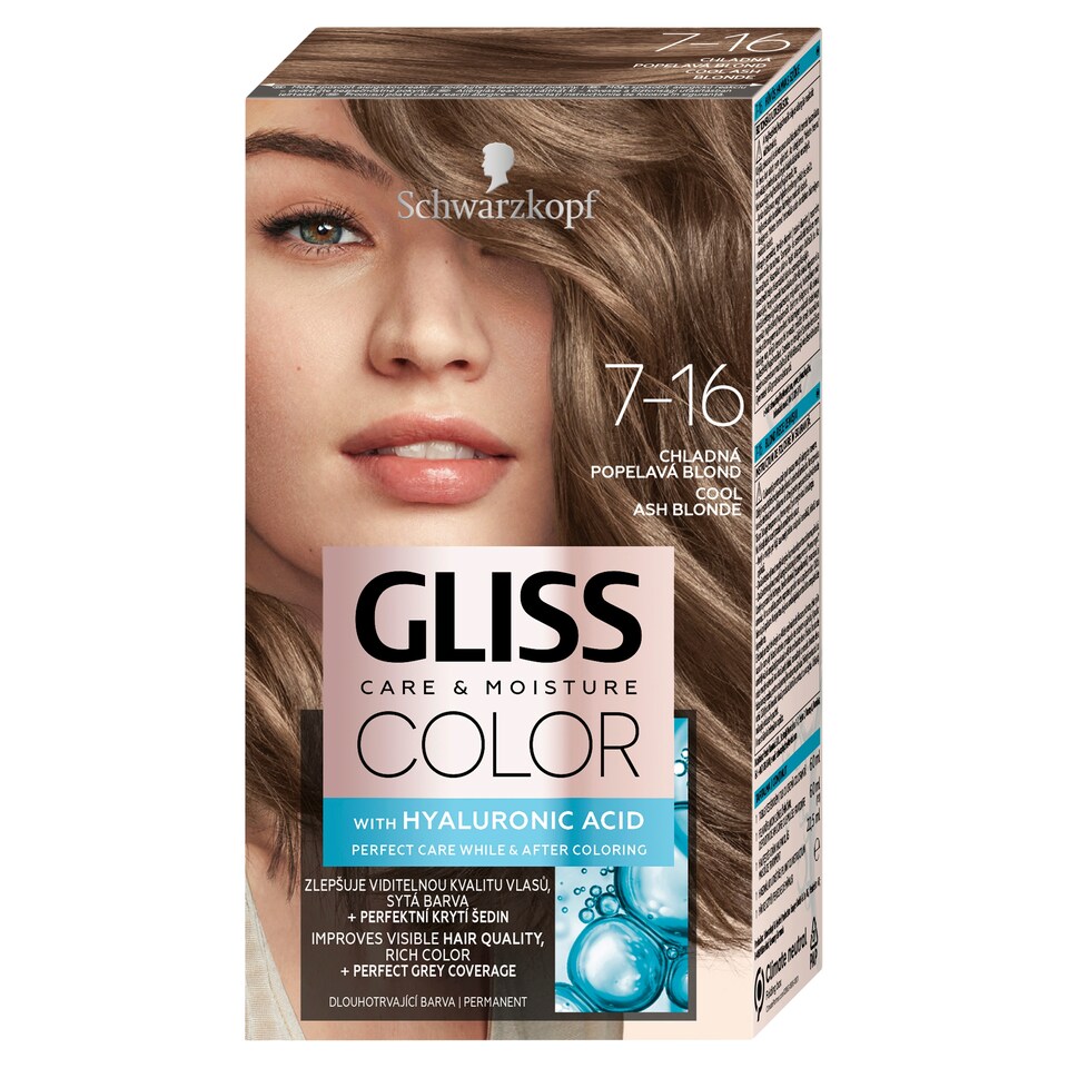 image 1 of Schwarzkopf Gliss Color farba na vlasy Chladná Popolavá Blond 7-16