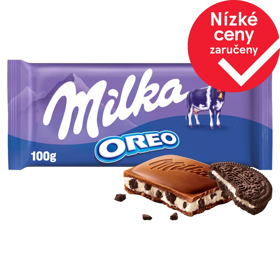 Milka čokoláda Oreo mléčná čokoláda a sušenky 100g