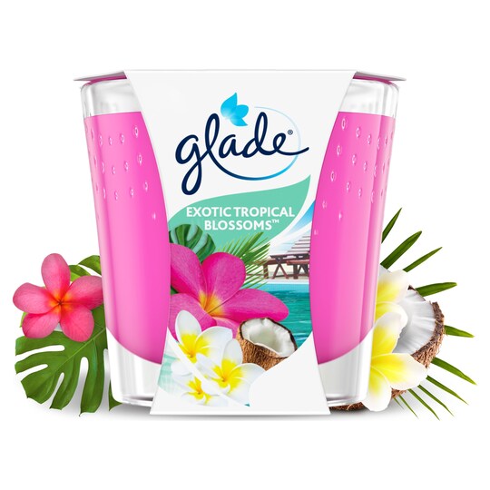 Glade Candle Tropical Blossoms Air Freshener 129G Tesco Groceries