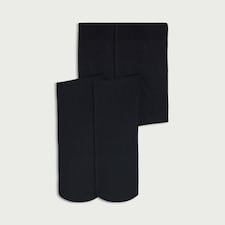 F&F Girls 2-Pack 80 Denier Opaque Tights in Black