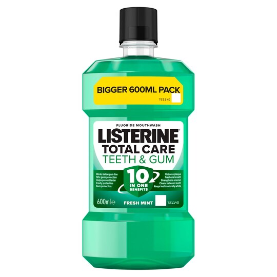 Listerine Mouthwash Teeth & Gum Defence 600Ml Tesco Groceries