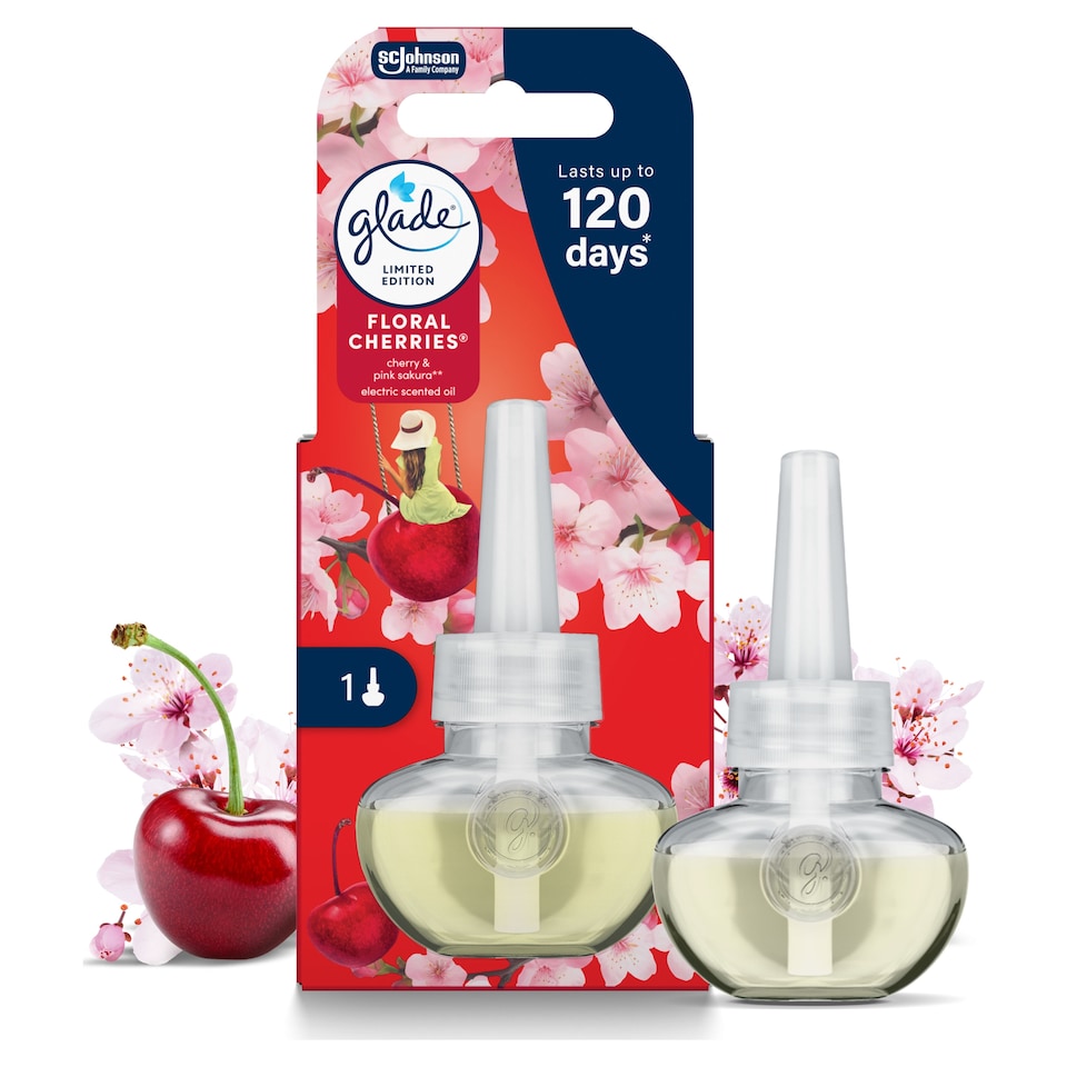 image 1 of Glade Plug in Electric Refill Floral Cherries 20ml