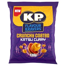 KP Flavour Kravers Crunchy Coated Peanuts - Katsu Curry 130g